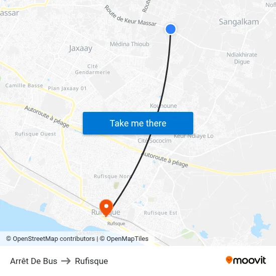 Arrêt De Bus to Rufisque map