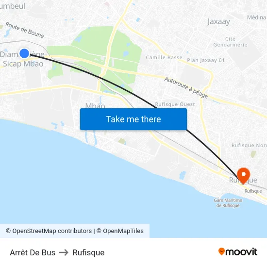 Arrêt De Bus to Rufisque map