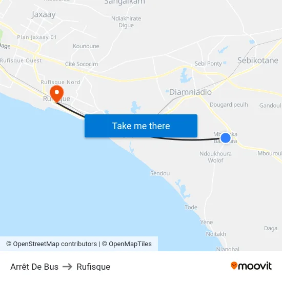 Arrêt De Bus to Rufisque map