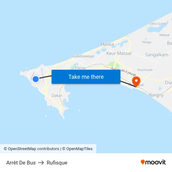 Arrêt De Bus to Rufisque map