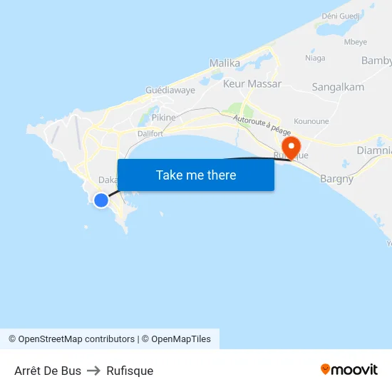 Arrêt De Bus to Rufisque map