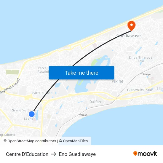 Centre D'Education to Eno Guediawaye map
