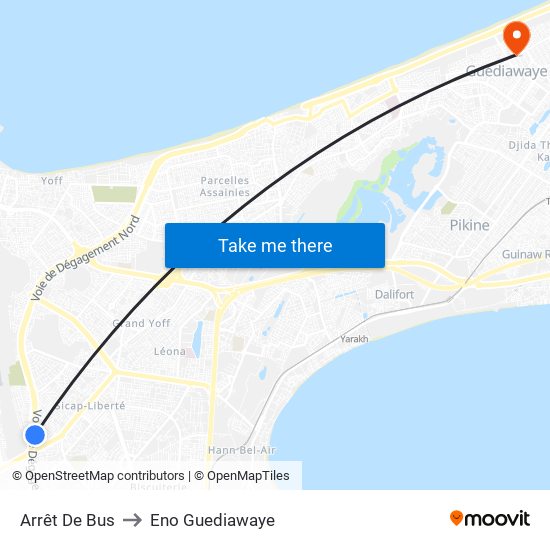 Arrêt De Bus to Eno Guediawaye map