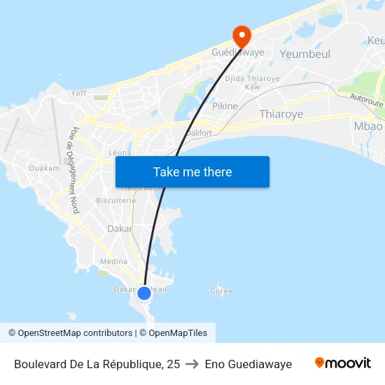 Boulevard De La République, 25 to Eno Guediawaye map