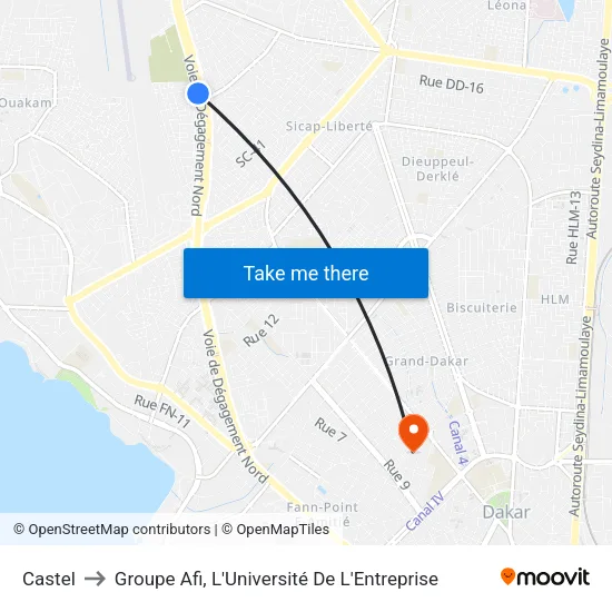 Castel to Groupe Afi, L'Université De L'Entreprise map