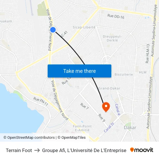 Terrain Foot to Groupe Afi, L'Université De L'Entreprise map