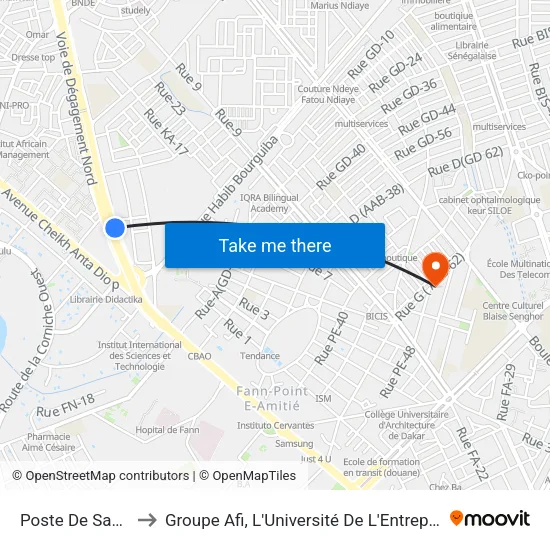 Poste De Santé to Groupe Afi, L'Université De L'Entreprise map