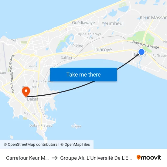 Carrefour Keur Massar to Groupe Afi, L'Université De L'Entreprise map