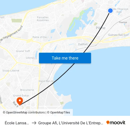 École Lansar 6 to Groupe Afi, L'Université De L'Entreprise map