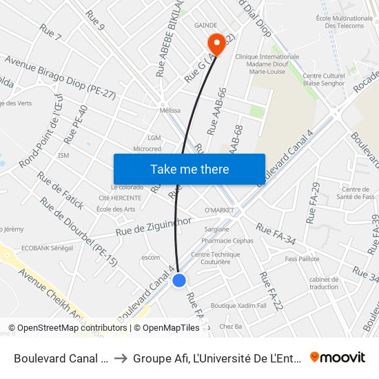 Boulevard Canal Vi, 7 to Groupe Afi, L'Université De L'Entreprise map
