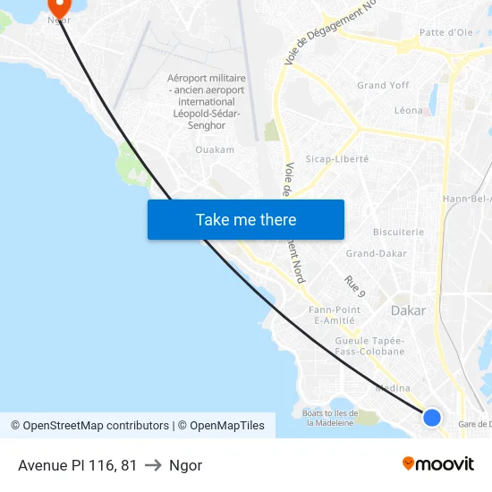 Avenue Pl 116, 81 to Ngor map