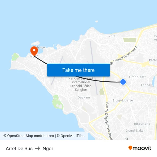 Arrêt De Bus to Ngor map