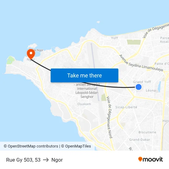 Rue Gy 503, 53 to Ngor map