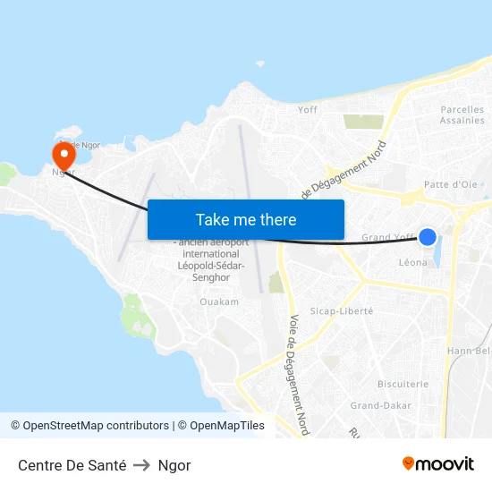 Centre De Santé to Ngor map