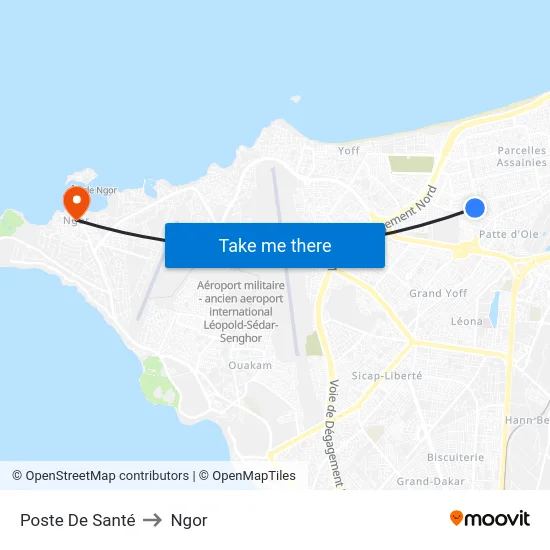 Poste De Santé to Ngor map