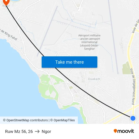 Ruw Mz 56, 26 to Ngor map