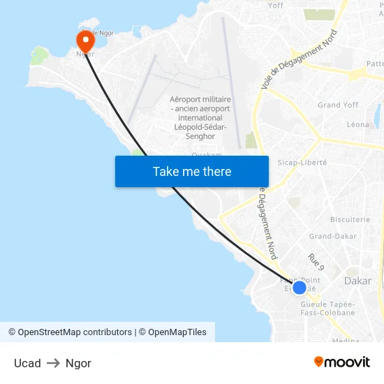 Ucad to Ngor map
