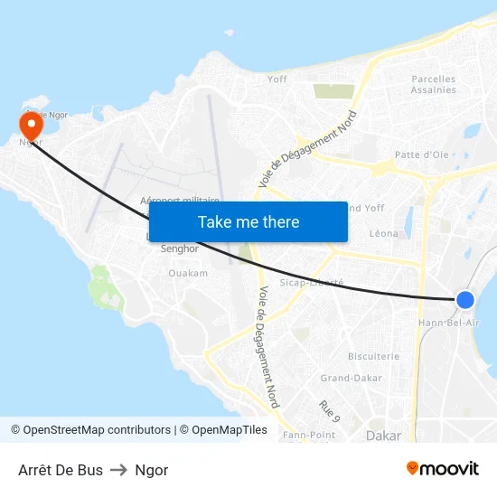 Arrêt De Bus to Ngor map