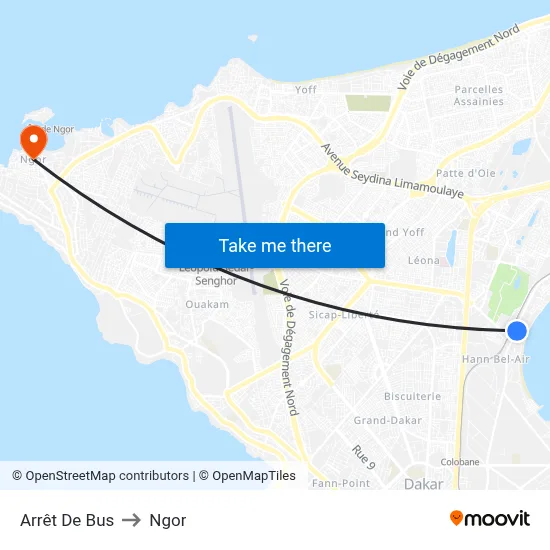 Arrêt De Bus to Ngor map