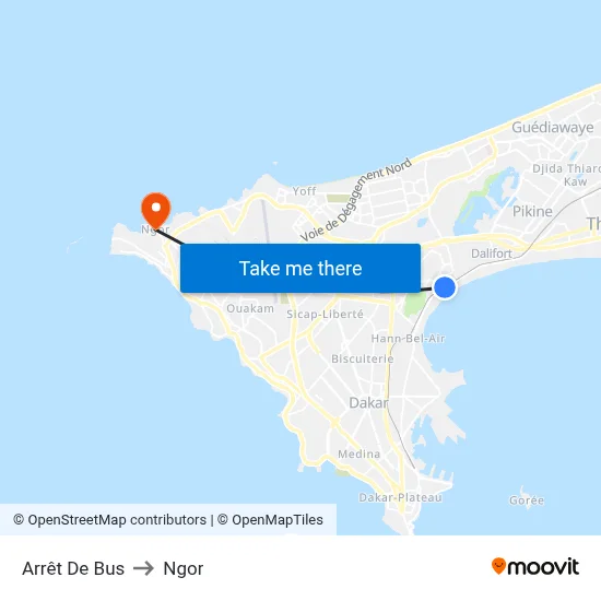 Arrêt De Bus to Ngor map