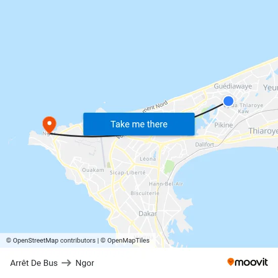 Arrêt De Bus to Ngor map
