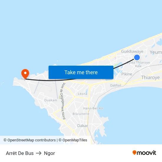 Arrêt De Bus to Ngor map