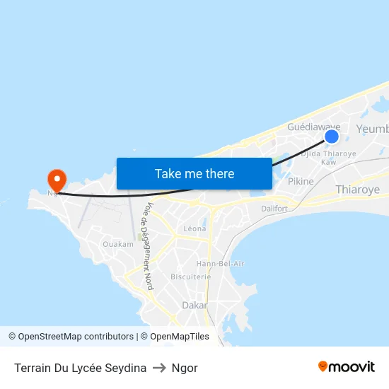 Terrain Du Lycée Seydina to Ngor map