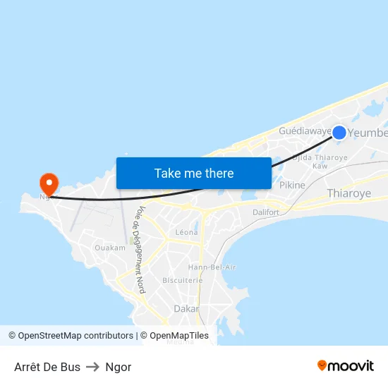 Arrêt De Bus to Ngor map