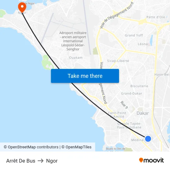 Arrêt De Bus to Ngor map