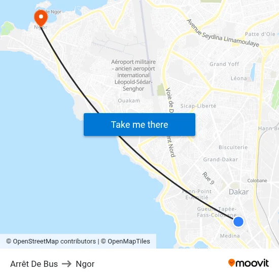 Arrêt De Bus to Ngor map
