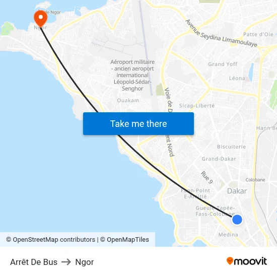 Arrêt De Bus to Ngor map