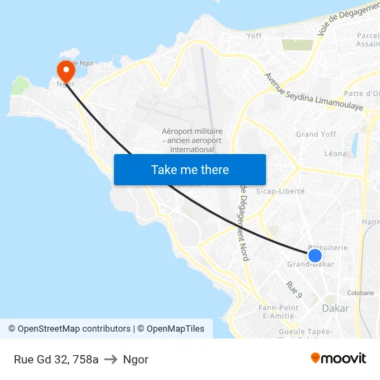 Rue Gd 32, 758a to Ngor map