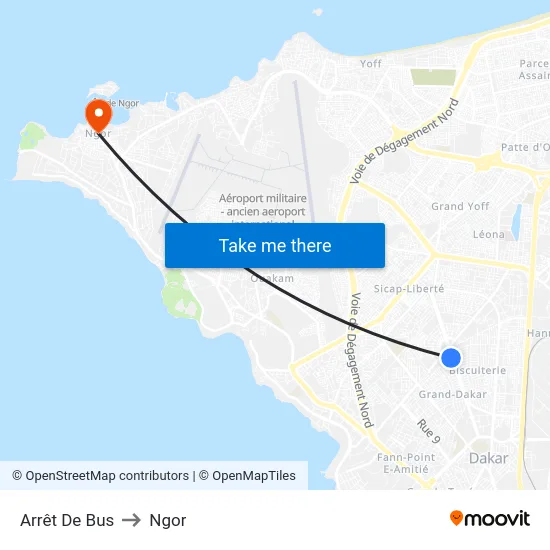 Arrêt De Bus to Ngor map