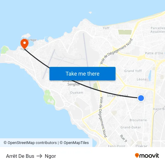 Arrêt De Bus to Ngor map