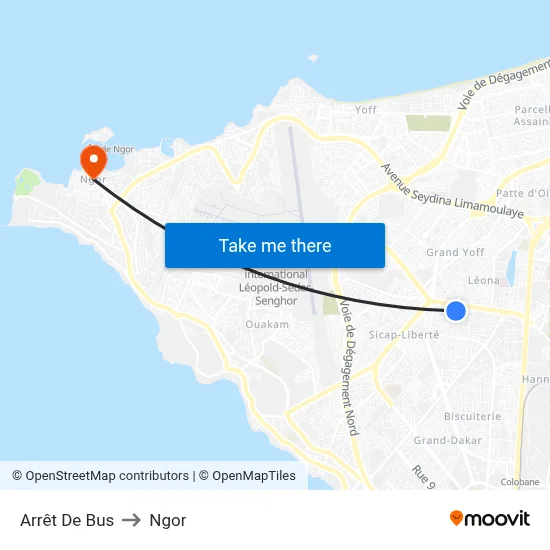Arrêt De Bus to Ngor map