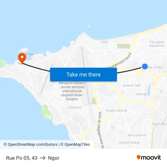 Rue Po 05, 43 to Ngor map
