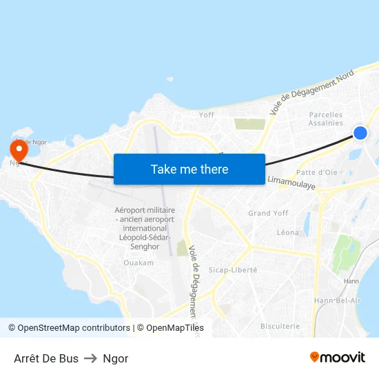 Arrêt De Bus to Ngor map