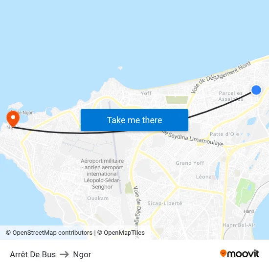 Arrêt De Bus to Ngor map