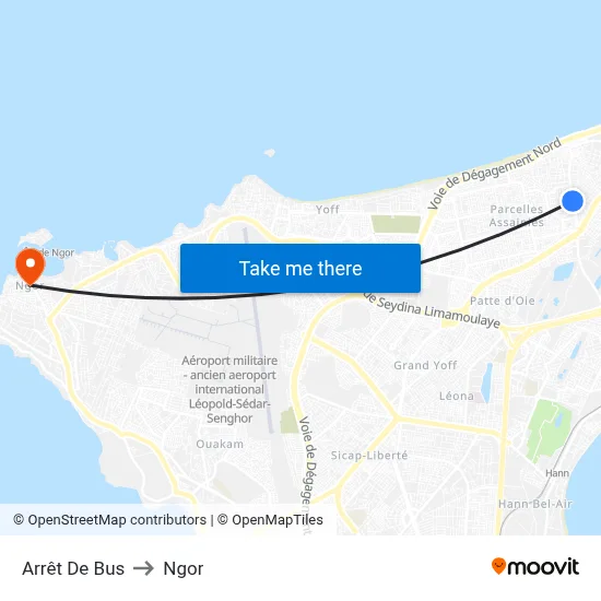 Arrêt De Bus to Ngor map