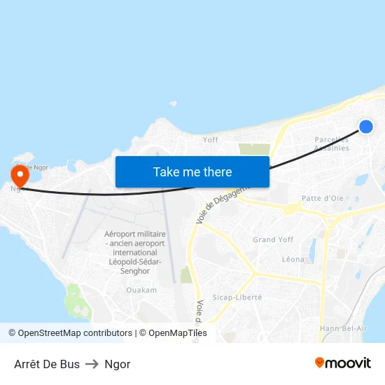 Arrêt De Bus to Ngor map