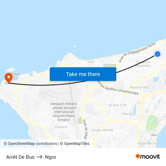 Arrêt De Bus to Ngor map