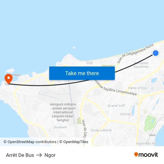 Arrêt De Bus to Ngor map