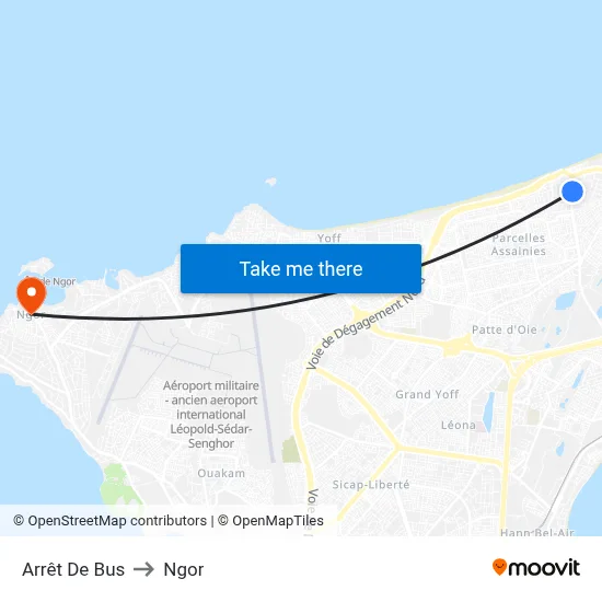 Arrêt De Bus to Ngor map