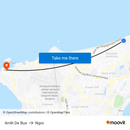 Arrêt De Bus to Ngor map