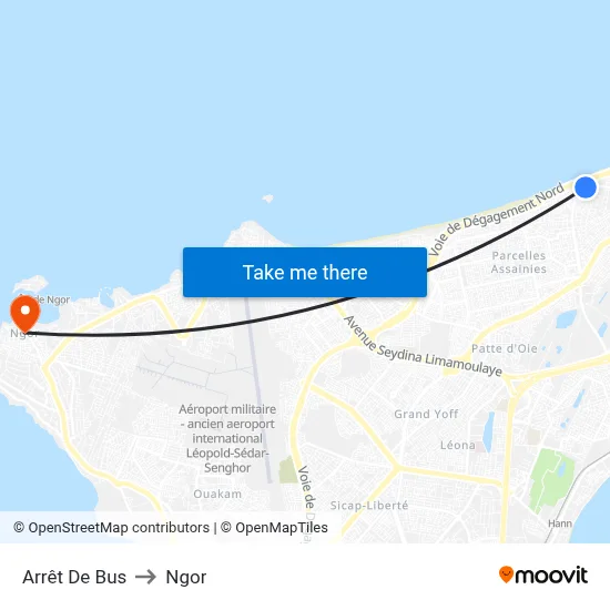 Arrêt De Bus to Ngor map