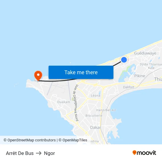 Arrêt De Bus to Ngor map