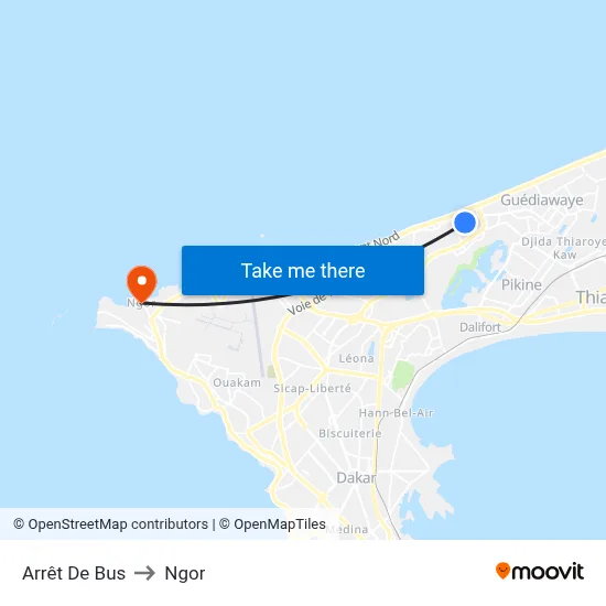 Arrêt De Bus to Ngor map