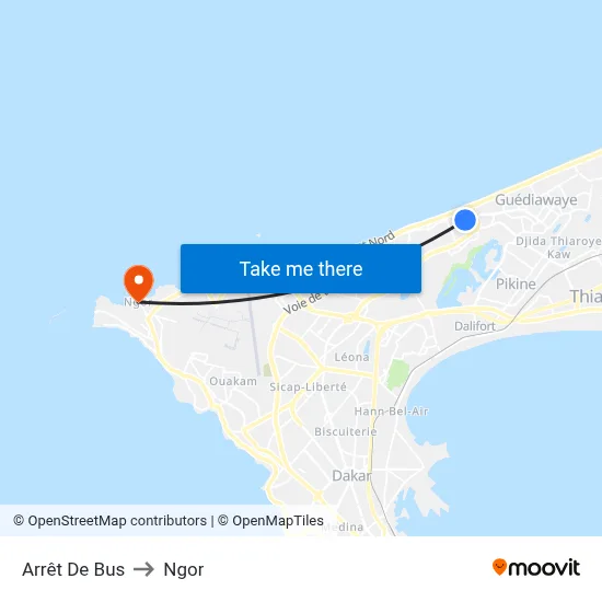 Arrêt De Bus to Ngor map