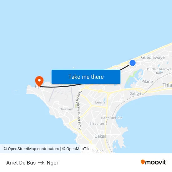 Arrêt De Bus to Ngor map