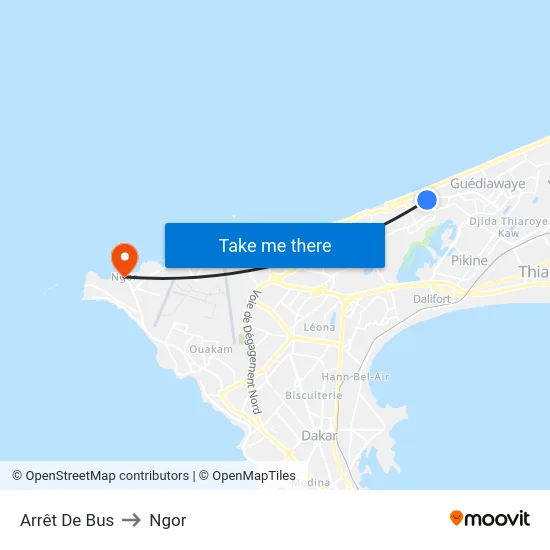 Arrêt De Bus to Ngor map